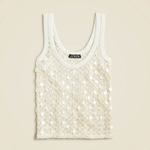 J. Crew Tops - JCrew Crochet Shell Top
